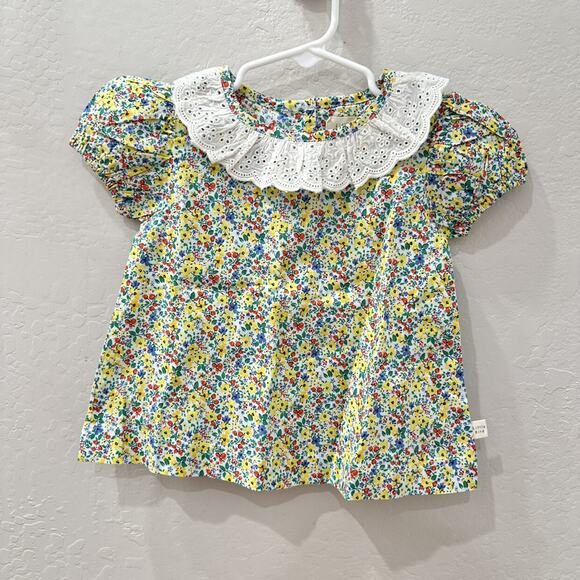NWT Little Bird by Jools Oliver Ditsy Floral Eyelet Collar Short Sleeve Shirt - Picture 1 of 8